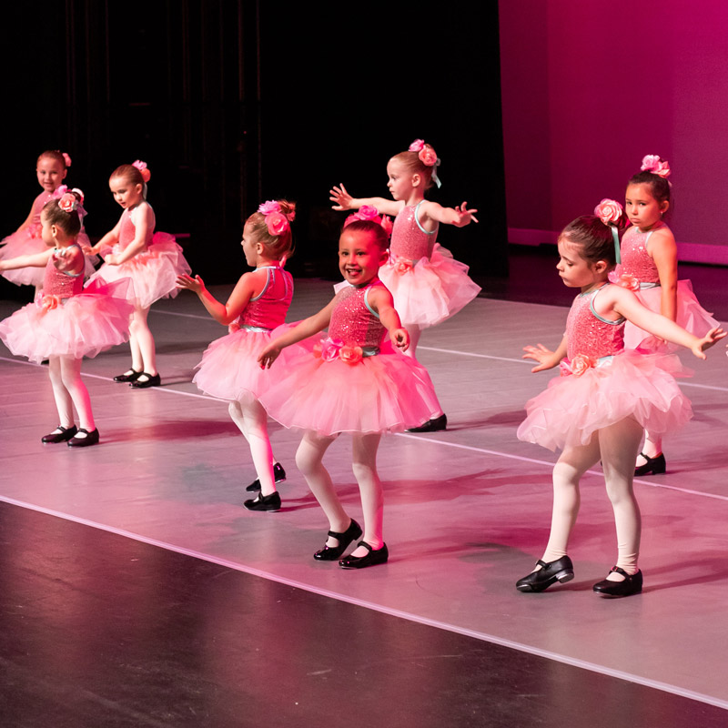 Young Rhythm and Soul dancers in class